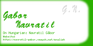 gabor navratil business card